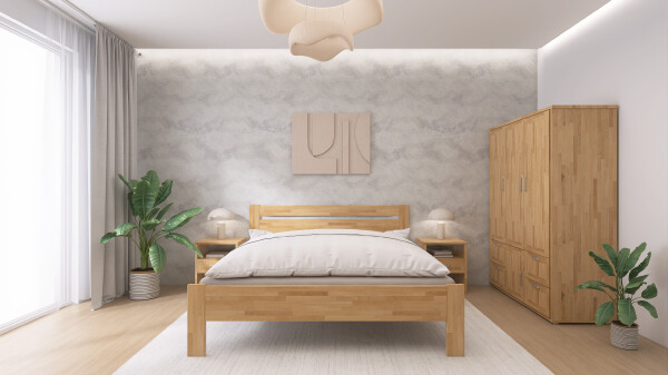 HP-Nábytek Dvoulůžko Tina BUK ROZMĚR: 140 x 200 cm - ATYP