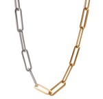 ELENYS Duo Chain – pozlacený náhrdelník 18K žluté zlato Délka: 42 cm