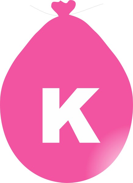 Balónek písmeno K růžové balonky.cz Balónek písmeno K růžové balonky.cz