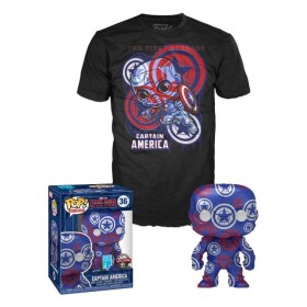 Funko POP &amp; Tee: Marvel Patriotic Age - Captain America (velikost trička L)
