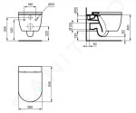 IDEAL STANDARD - Blend Závěsné WC, Aquablade, bílá T374901
