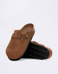 Birkenstock Boston Suede Leather Dark Tea Tonal FB 41