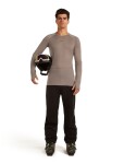 Pánské merino triko s dlouhým rukávem ICEBREAKER Mens 200 ZoneKnit LS Crewe, Porcini velikost: L