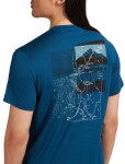 ICEBREAKER Mens 150 Tech Lite SS Tee Infographic, Atlantis (vzorek) velikost: M