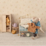Maileg Tričko a pruhované kalhoty pro myšky Maileg Dad Mouse, béžová barva, textil