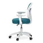 Dětská židle, výškově nastavitelná, modrá síťovina, KA-K1062 BLUE