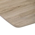 Stůl jídelní 160x90cm, MDF, 3D dekor dub san remo, kovové nohy, černý lak.