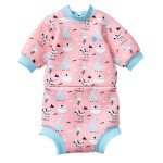 Splash About Baby neoprén body Happy Nappy - Zvířátka růžová, velikost: L (6-14 měs)