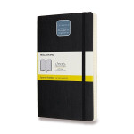 Zápisník Moleskine Expanded - měkké desky - L, čtverečkovaný, černý
