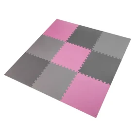 One Fitness MP10 Ochranná puzzle podložka růžovo-šedá (5907695592061)