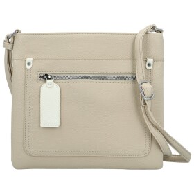 Stylová dámská koženková crossbody kabelka Walida, krémová
