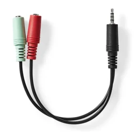 Nedis Stereo Audio kabel jack 3.5 mm (M) - 2x jack 3.5mm (F) 0.20 m antracit (CAGB22150BK02)