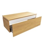Koupelnová skříňka s krycí deskou SAT Feel 100x30x46 cm medový dub mat SATFEEL100DMDBEZ SATFEEL100DMDBEZ