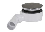 Sifon ke sprchové vaničce 90 mm DN40/DN50 SAT Aurum 12,1 cm, gun metal matný, plast SATESLIM90BGM SATESLIM90BGM