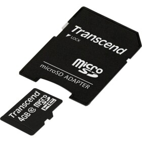 Transcend Premium paměťová karta microSDHC 4 GB Class 10 vč. SD adaptéru