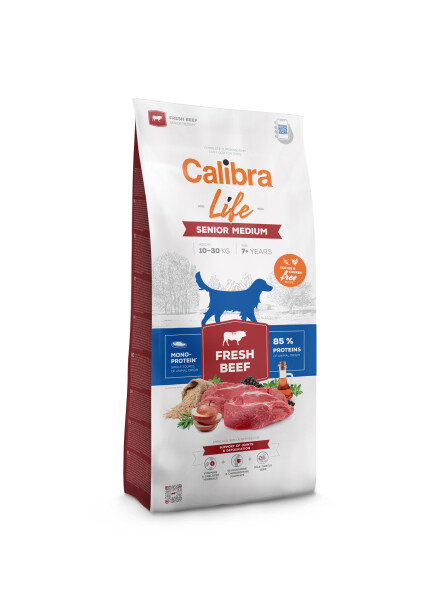 Calibra Dog Life Senior Medium Fresh Beef Hmotnost balení: 12 Kg