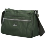 Trendy dámská nylonová crossbody kabelka Nomia, tmavě zelená