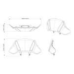 Nastavitelné přední plexi 25cm na Can-Am Outlander G3