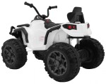 Mamido Dětská elektrická čtyřkolka ATV s ovladačem, EVA kola bílá
