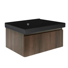 Koupelnová skříňka s umyvadlem SAT Evolution 78x30x45 cm ořech mat SATEVO80NAU1MB SATEVO80NAU1MB