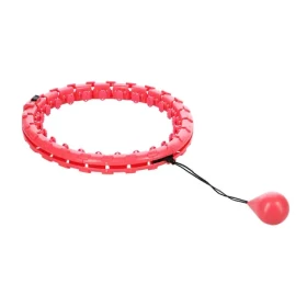 HMS FH01 Masážní hula hoop se závažím červená (5907695549645)
