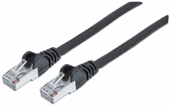 Intellinet Cat6a/Cat7 černá / Patch kabel / S/FTP / RJ-45 / LSZH / 0,5 m (740623)