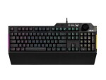 ASUS TUF GAMING K1 černá / drátová herní klávesnice / membránová / US layout / RGB / USB 2.0 / kabel 1.8 m (90MP01X0-BKUA00)