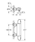 GROHE - Grohtherm 1000 Termostatická sprchová baterie, chrom 34550000