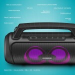 LAMAX PartyGo1 černá / Bluetooth reproduktor / 100W / 8000mAh / BT 5.3 / AUX / microSD / USB / IP67 (LXPSMPGO1NNBA)