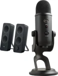 Logitech Z207 + Yeti USB Blackout / Sada reproduktory a mikrofon / 2.0 / BT / USB
