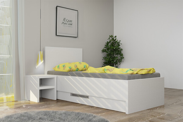 AHORN CZ, s.r.o. Jednolůžková postel Lerici s úložným prostorem ROZMĚR: 80 x 210 cm - ATYP