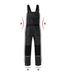 Woody pracovní kalhoty s laclem pánské ebony gray 44/46