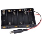 Bateriový box pro šest baterií AA 1,5V s konektorem DC - 5,5 x 2,1 mm