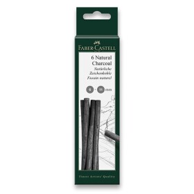 Faber-Castell Pitt Monochrome přírodní uhel 6 ks, 6-11 mm