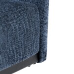 Židle jídelní, taštičkové pružiny v sedáku, modrá látka, černý kov