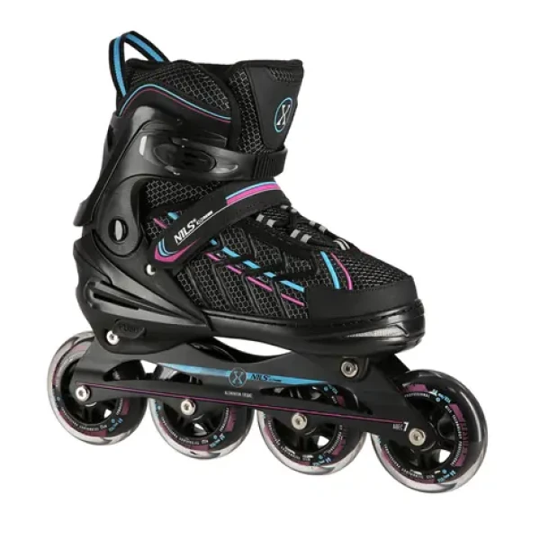 NILS EXTREME NA1128 ČERNO-FIALOVÉ VEL.XL(43-45) KOLEČKOVÉ BRUSLE (16-01-146)