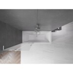 MEXEN/S - Velar L dvoukřídlá posuvná vanová zástěna 85 x 150, dekor, chrom 896-085-003-31-01