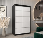 Šatní skříň Abi V1 Barva korpusu: Černá, Rozměry: 120 cm, Dveře: Dub artisan