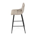 Barová židle, hnědá, látka,AUB-X7015 CAP2