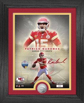 Highland Mint Obraz Kansas City Chiefs NFL Patrick Mahomes Germany Game Silver Coin Photo Mint