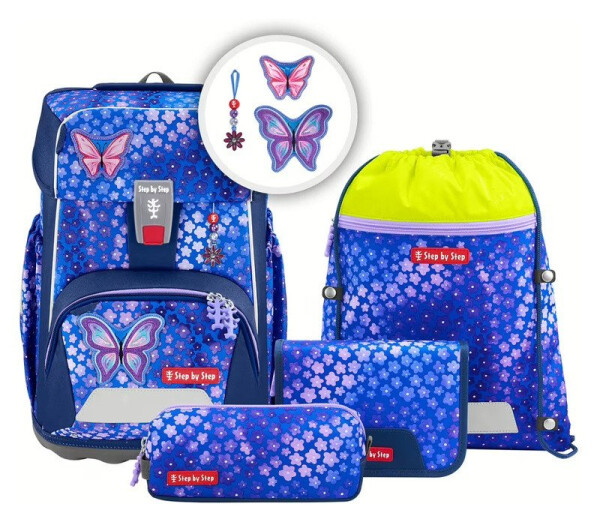 Školní aktovka GIANT Butterfly Maja 5 dílný set, AGR certifikát