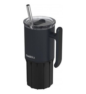 Nerezový termohrnek s brčkem Umi Black 720ml