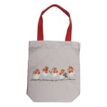 Pevná plátěná taška Wrendale Designs Jolly Robin - Červenky