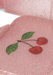 Konges Sløjd Svačinový box Cherry Glitter, růžová barva, plast