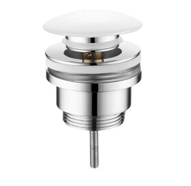 SAPHO - Umyvadlová výpust 5/4“, click-clack, keramická zátka, 10-55, keramika bílá CV1002C