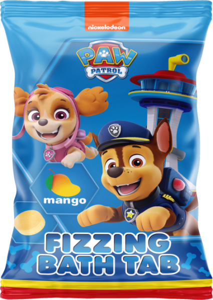 Šumivá tableta do koupele Tlapková patrola 40 g mango - Trigo