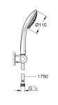 GROHE - Euphoria Sada sprchové hlavice Champagne 110, držáku a hadice, 3 proudy, chrom 27355000
