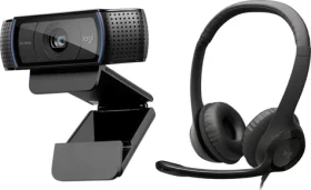 Logitech C920 HD Pro + H390 / Webkamera se sluchátky / USB