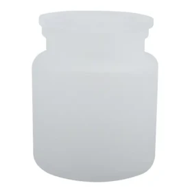 Spirella YOKO dóza na odličovací tampony bílá / sklo / 0,6 l