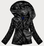 Černá prošívaná dámská bunda kapucí model 15856210 Černá Ann Gissy
